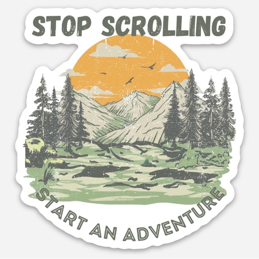 HONEY‎ AND ROSES Vinyl Sticker, “Stop Scrolling” Weatherproof, 3”, New Design! - Picture 10 of 10